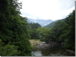 正面は蝶ヶ岳かな？